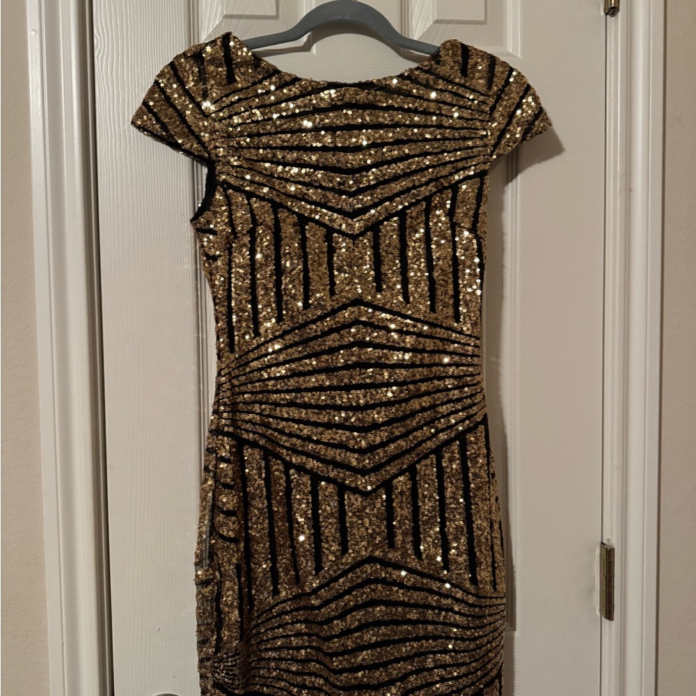 Gold Sequin Dress